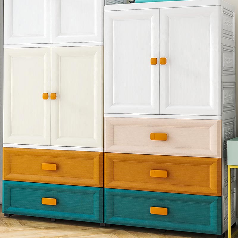 Contemporary Bathroom Wardrobe Plastic Wardrobe Closet with Legs