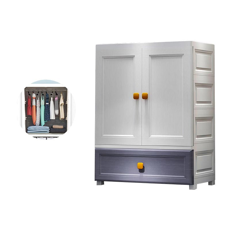 Hinged 1-Door Wardrobe Armoire Contemporary Plastic Wardrobe Closet