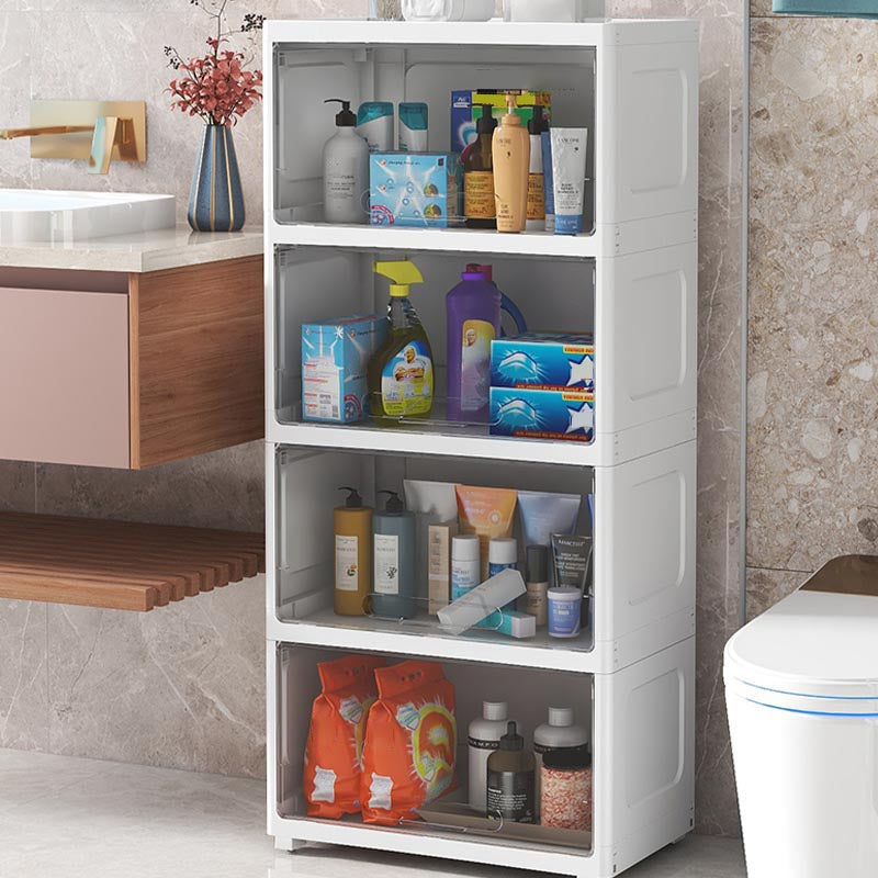 Plastic Contemporary Storage Cabinet Non-Hanging Wardrobe Armoire