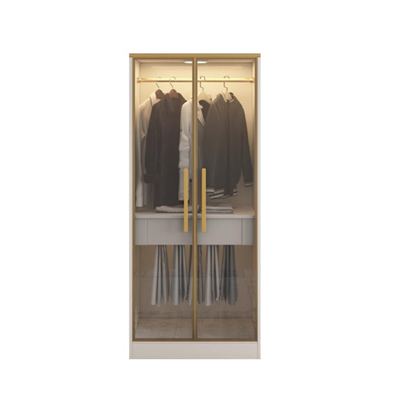 Contemporary Style Wardrobe Wooden Wardrobe Closet with Drawer