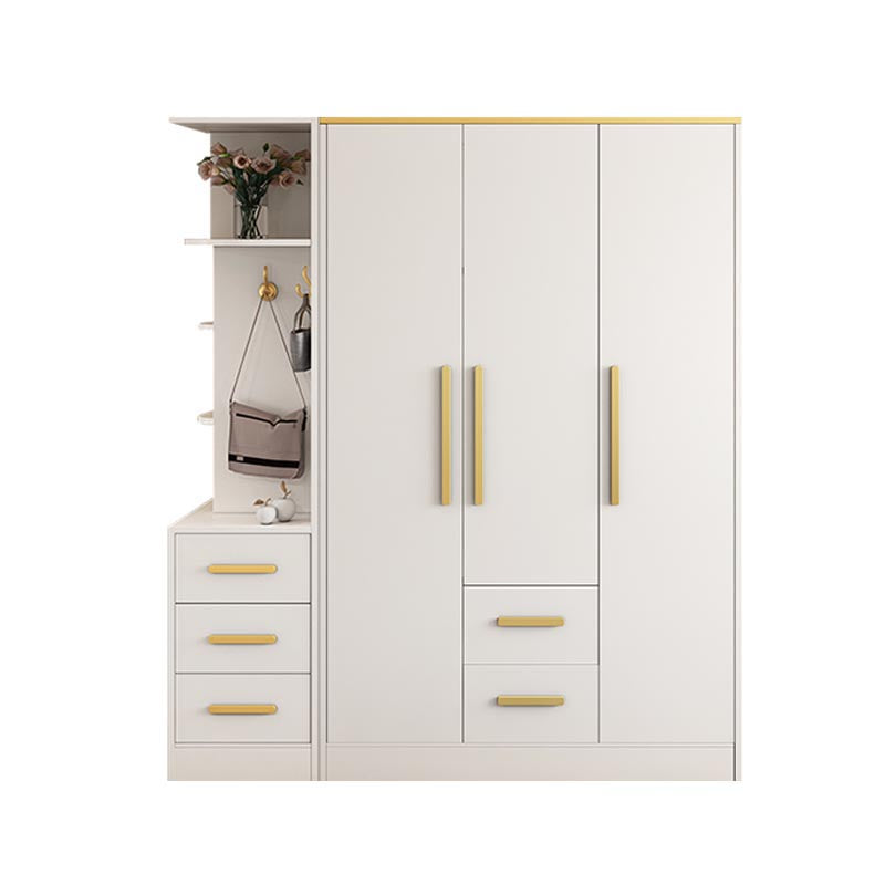 Contemporary Style Wardrobe Wooden Wardrobe Closet with Drawer