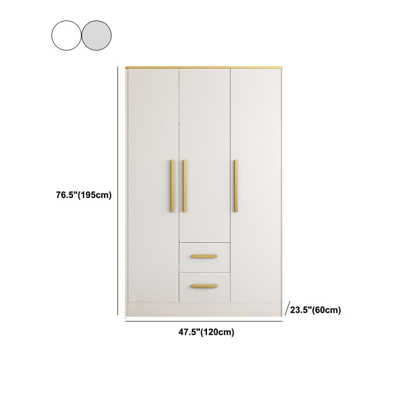 Contemporary Style Wardrobe Wooden Wardrobe Closet with Drawer