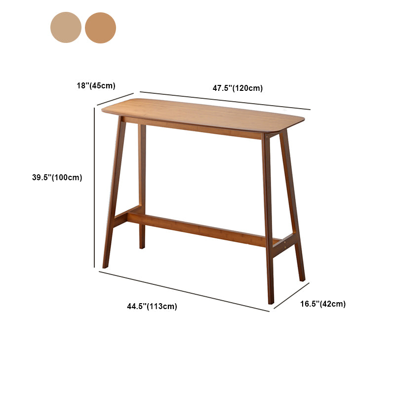 Modena Rectangular Pub Table Set 1/2/3 Pieces Wooden Counter Table with High Stools