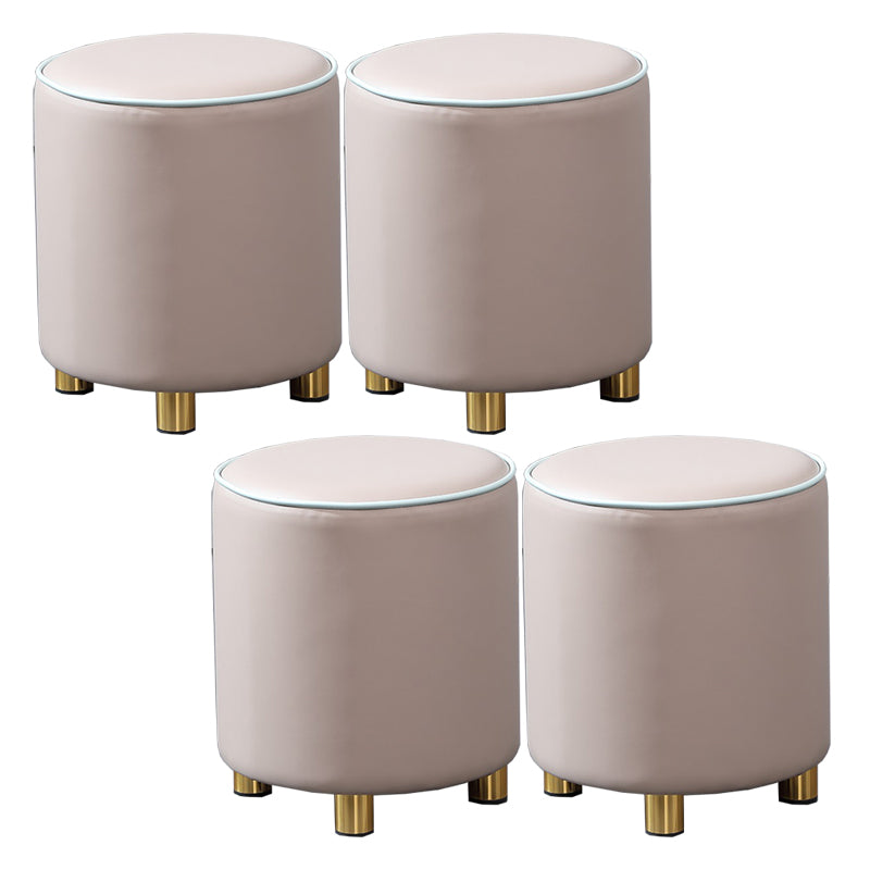 Orange Leather Round Standard Water Resistant Indoor Standard