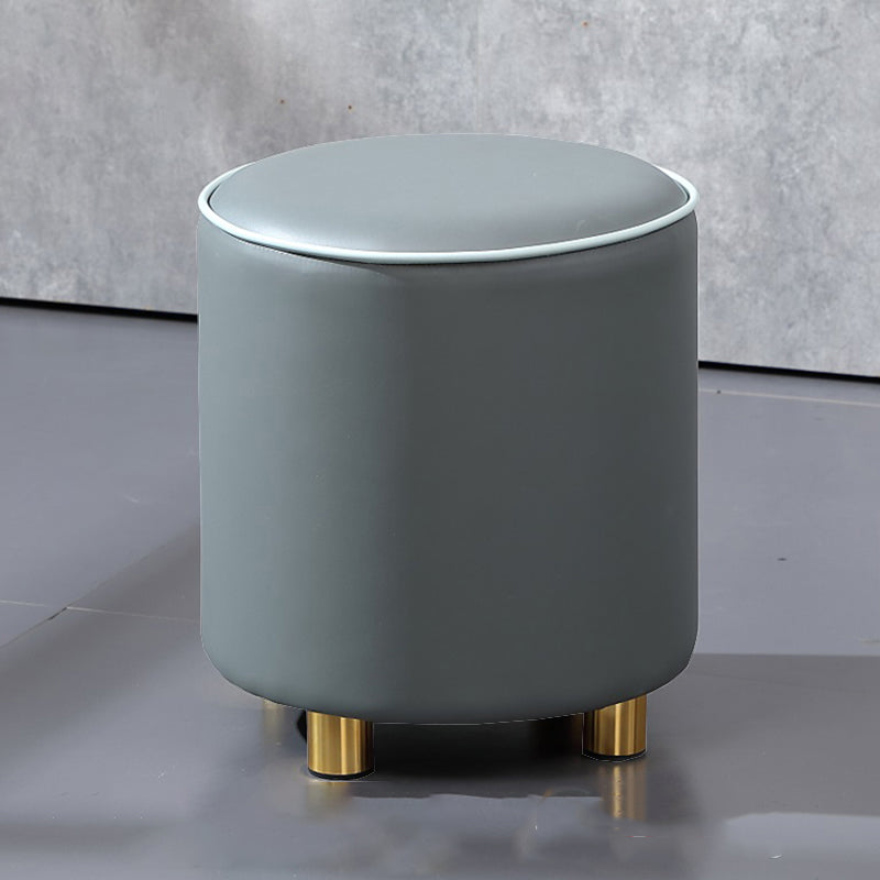 Orange Leather Round Standard Water Resistant Indoor Standard