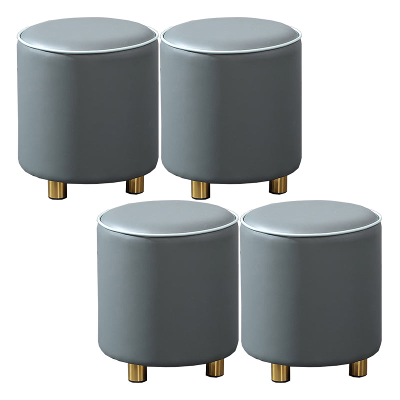 Orange Leather Round Standard Water Resistant Indoor Standard