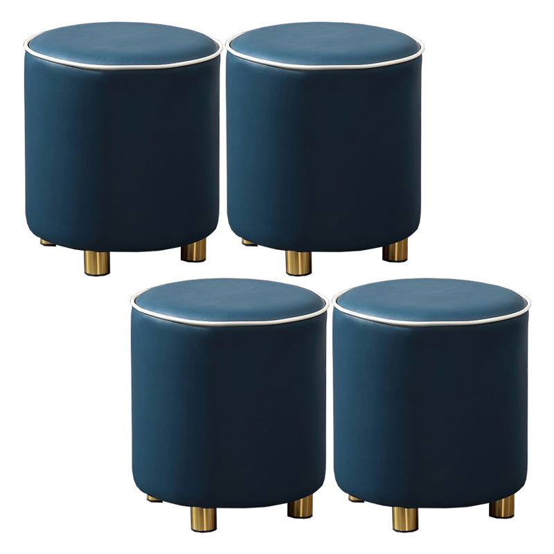 Orange Leather Round Standard Water Resistant Indoor Standard