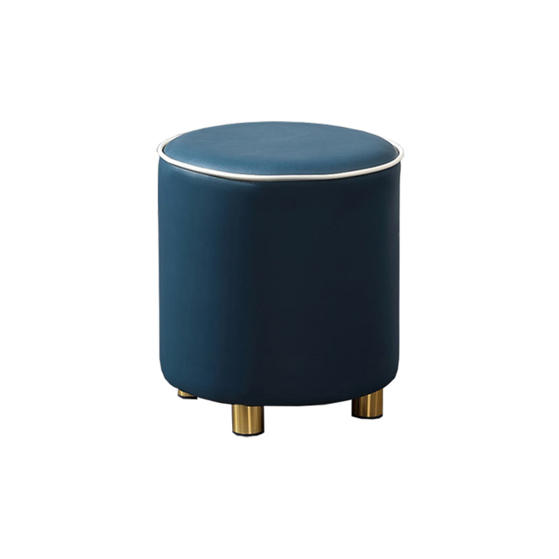 Orange Leather Round Standard Water Resistant Indoor Standard