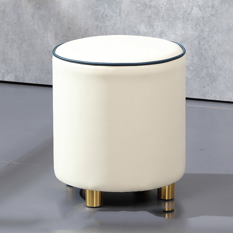 Orange Leather Round Standard Water Resistant Indoor Standard