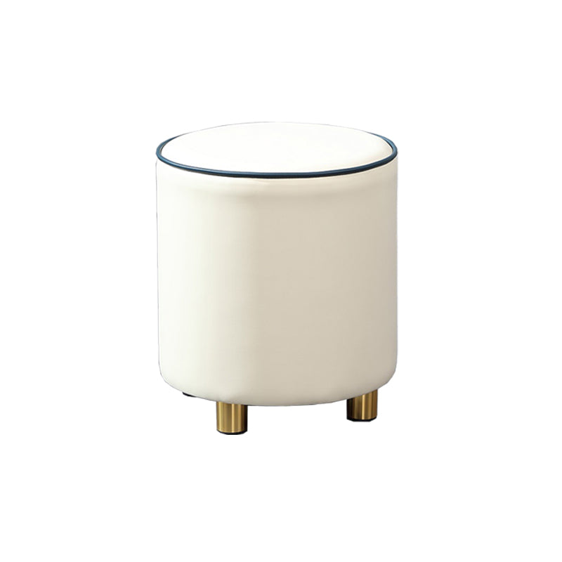 Orange Leather Round Standard Water Resistant Indoor Standard