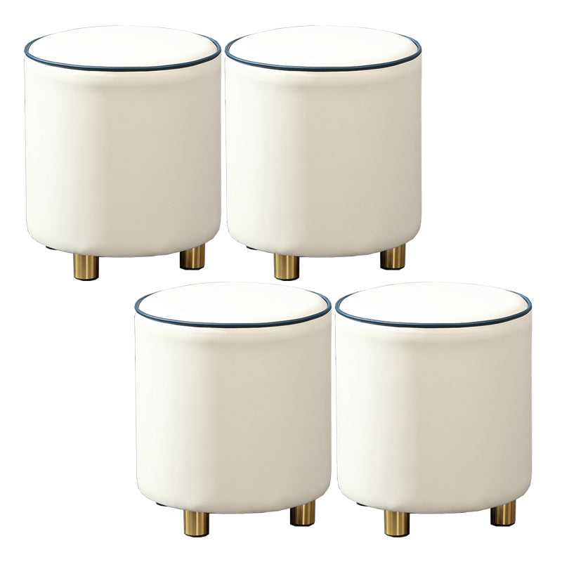 Orange Leather Round Standard Water Resistant Indoor Standard