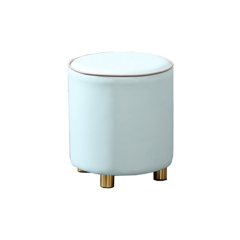 Orange Leather Round Standard Water Resistant Indoor Standard