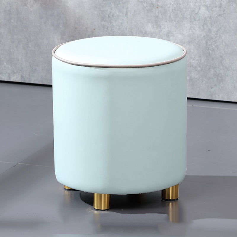 Orange Leather Round Standard Water Resistant Indoor Standard