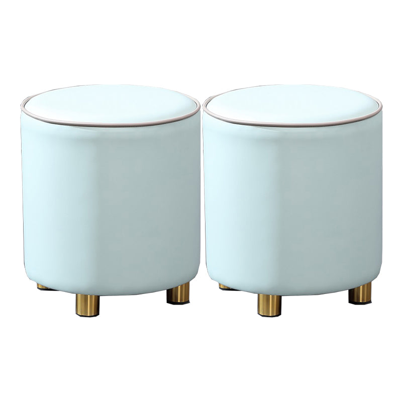 Orange Leather Round Standard Water Resistant Indoor Standard