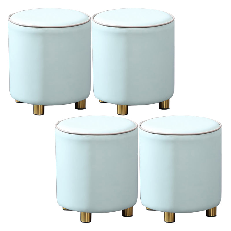 Orange Leather Round Standard Water Resistant Indoor Standard