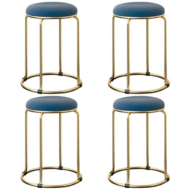 Indoor Round Ottoman Glam Standard Stain Resistant Velvet Ottoman