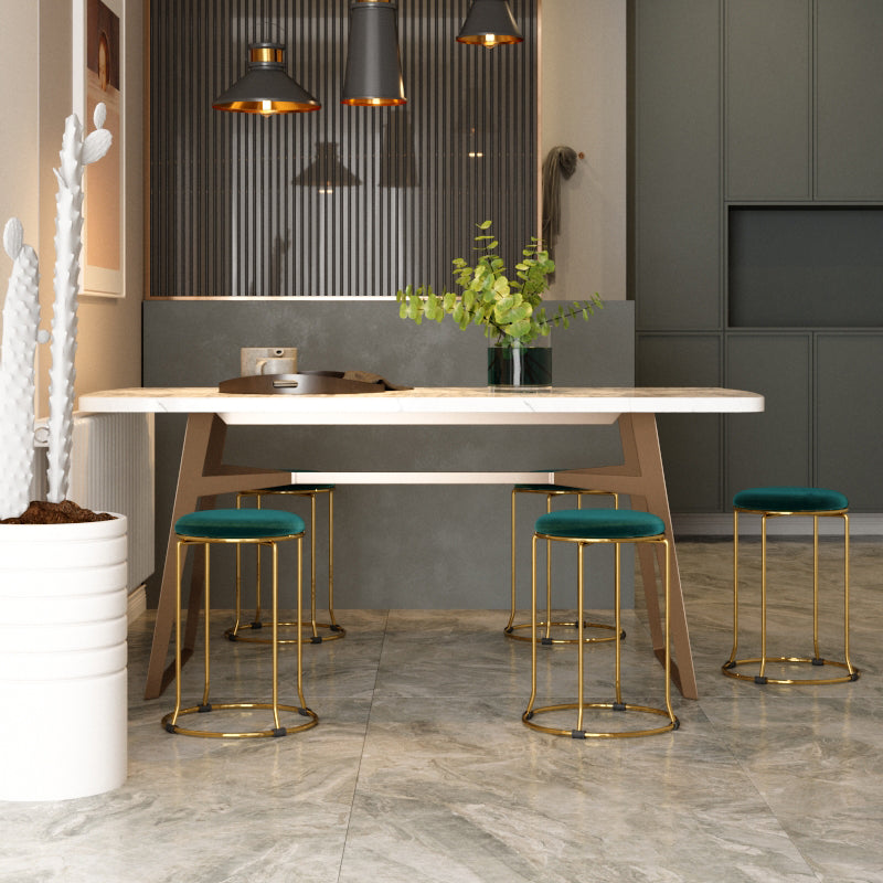 Gorgeous Standard Ottoman Pure Color Stain Resistant Velvet Footstool Ottoman