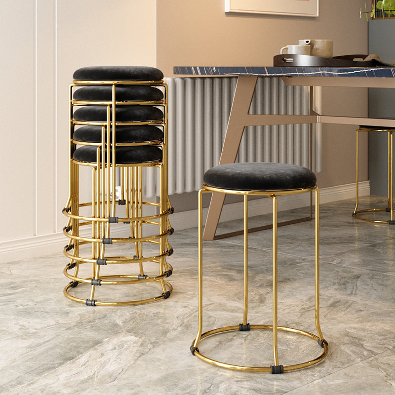 Gorgeous Standard Ottoman Pure Color Stain Resistant Velvet Footstool Ottoman