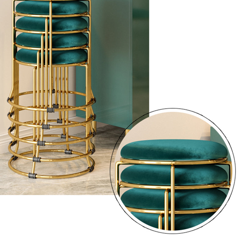 Gorgeous Standard Ottoman Pure Color Stain Resistant Velvet Footstool Ottoman