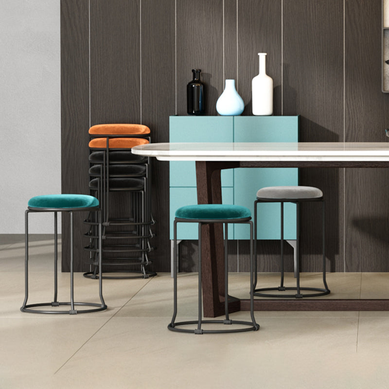 Gorgeous Standard Ottoman Pure Color Stain Resistant Velvet Footstool Ottoman