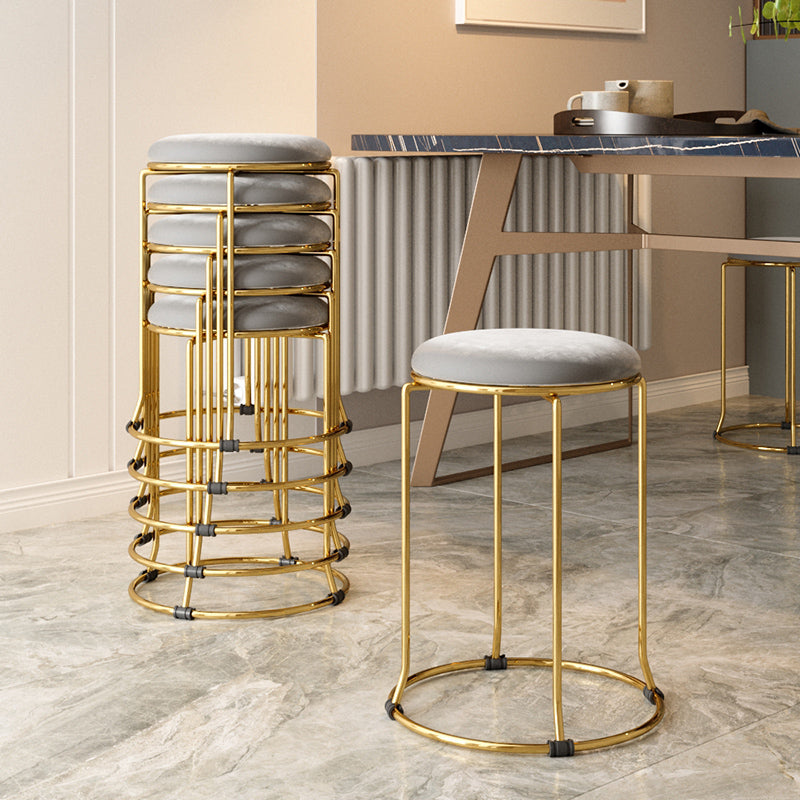 Gorgeous Standard Ottoman Pure Color Stain Resistant Velvet Footstool Ottoman