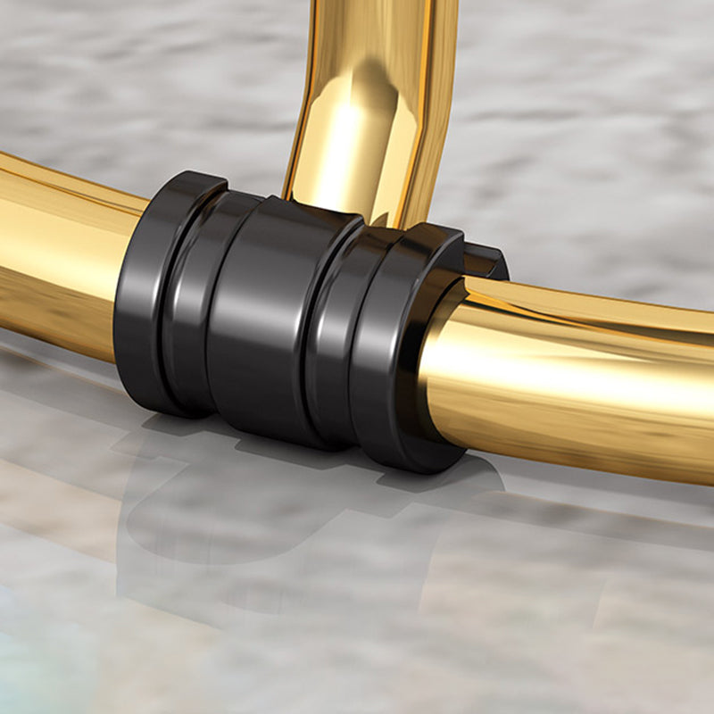 Faux Leather Mildew Resistant Ottoman Round Glam Solid Standard Ottoman