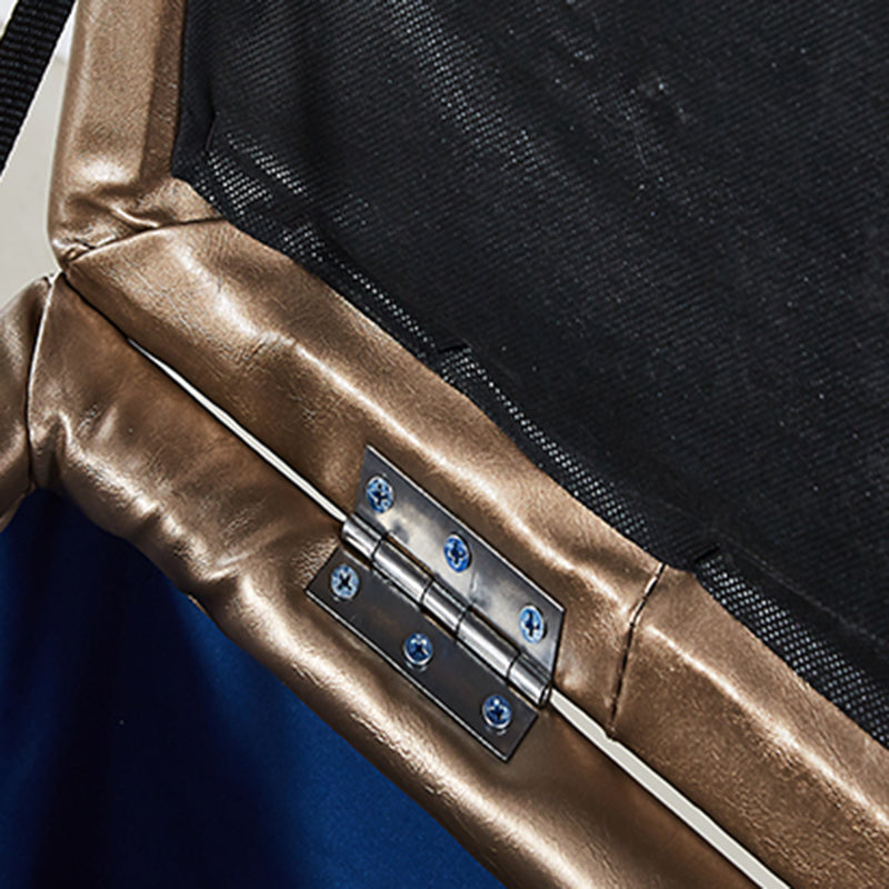 Traditional Faux Leather Ottoman Plian Tufted Nailhead Trim Rectangle Ottoman with Storage