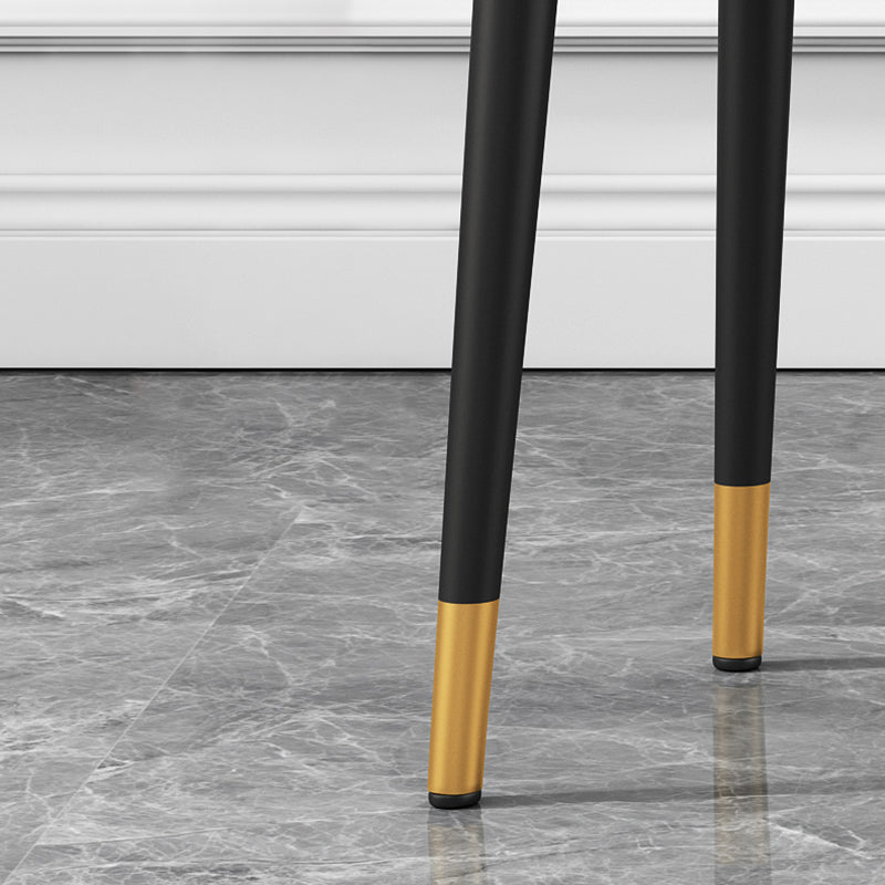 Square Footstools Ottoman Glam Solid Color Faux Leather Water Resistant Ottoman