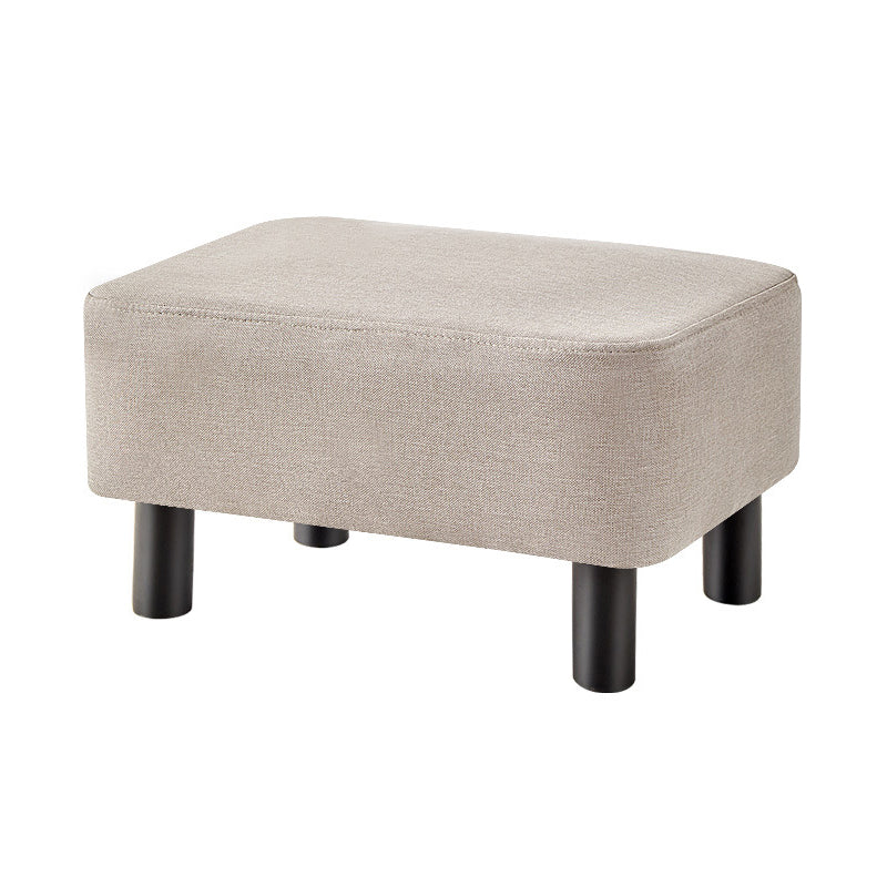 Contemporary Ottoman Faux Leather Upholstered Rectangle Ottoman