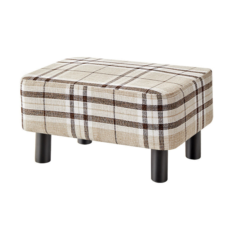 Contemporary Ottoman Faux Leather Upholstered Rectangle Ottoman