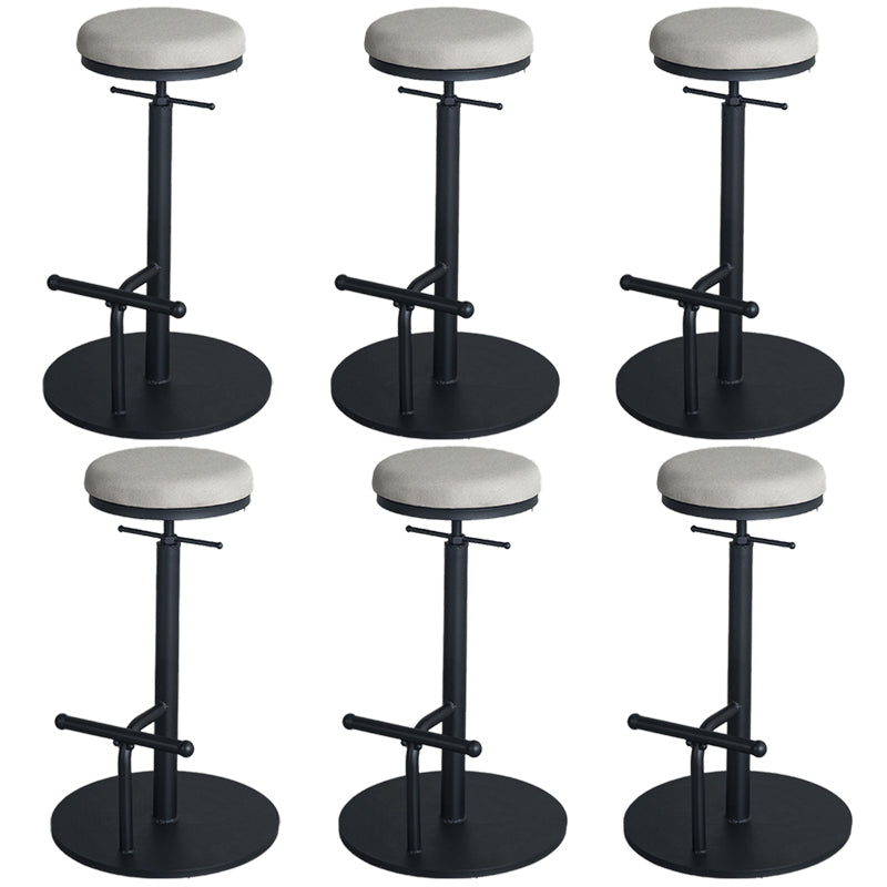 Industrial Metal Barstool Low Back Wood Counter Stool in Matte Finish