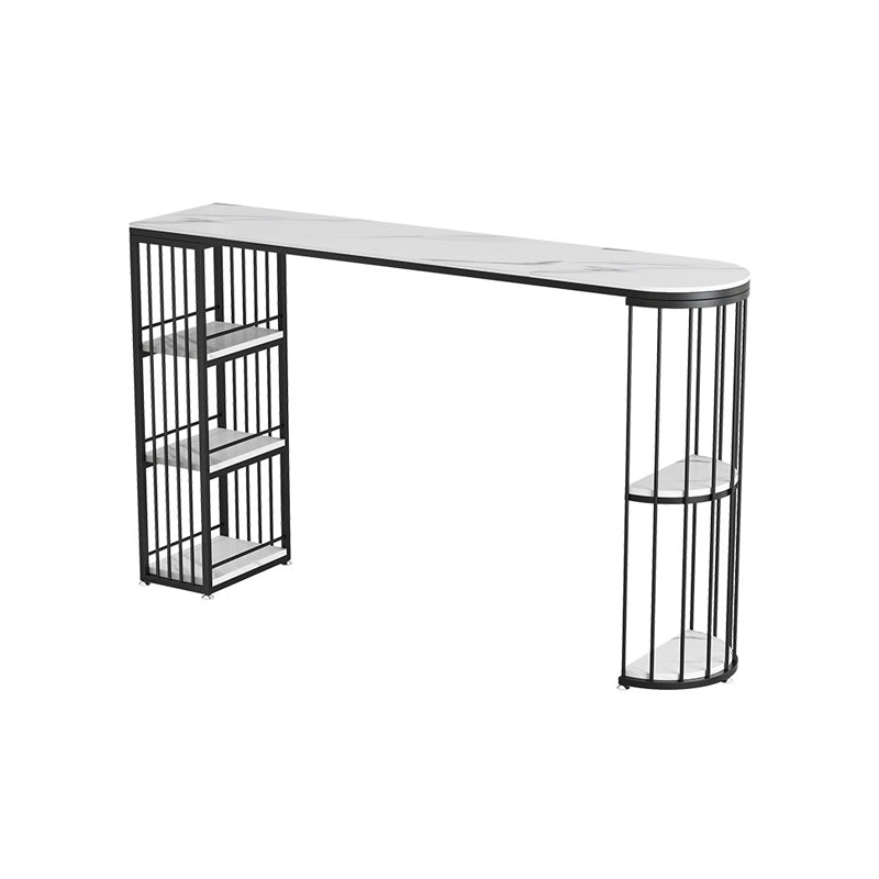 White Stone Bar Table Set 1/2/3 Pcs Free Form Bar Table with Armless Bar Stools