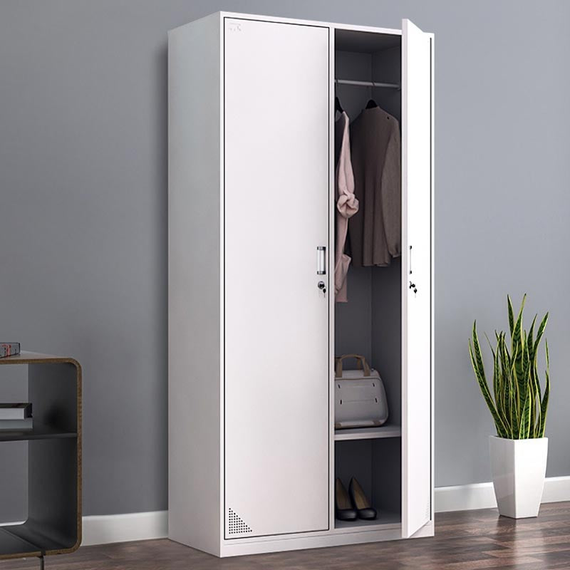 Contemporary Metal Wardrobe Freestanding Wardrobe Closet with Locks