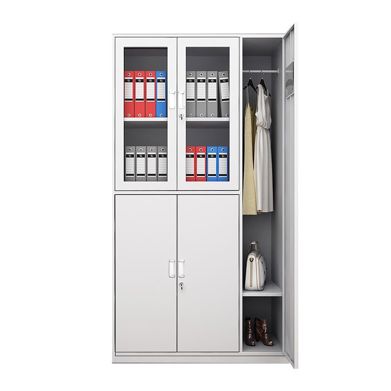 Contemporary Metal Wardrobe Freestanding Wardrobe Closet with Locks