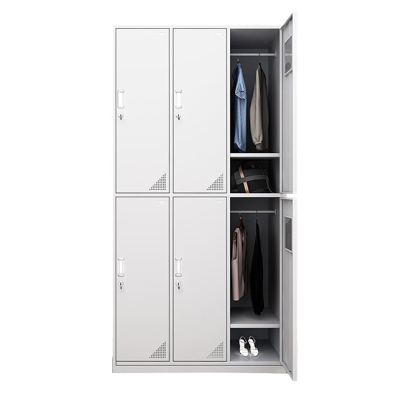 Contemporary Metal Wardrobe Freestanding Wardrobe Closet with Locks