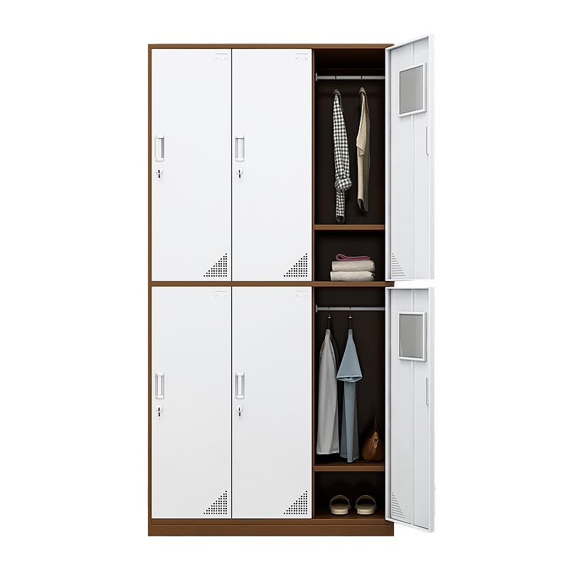 Contemporary Metal Wardrobe Freestanding Wardrobe Closet with Locks