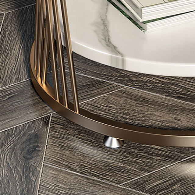 Glam Stone Accent Table Nightstand 21.65" Tall Bedside Cabinet