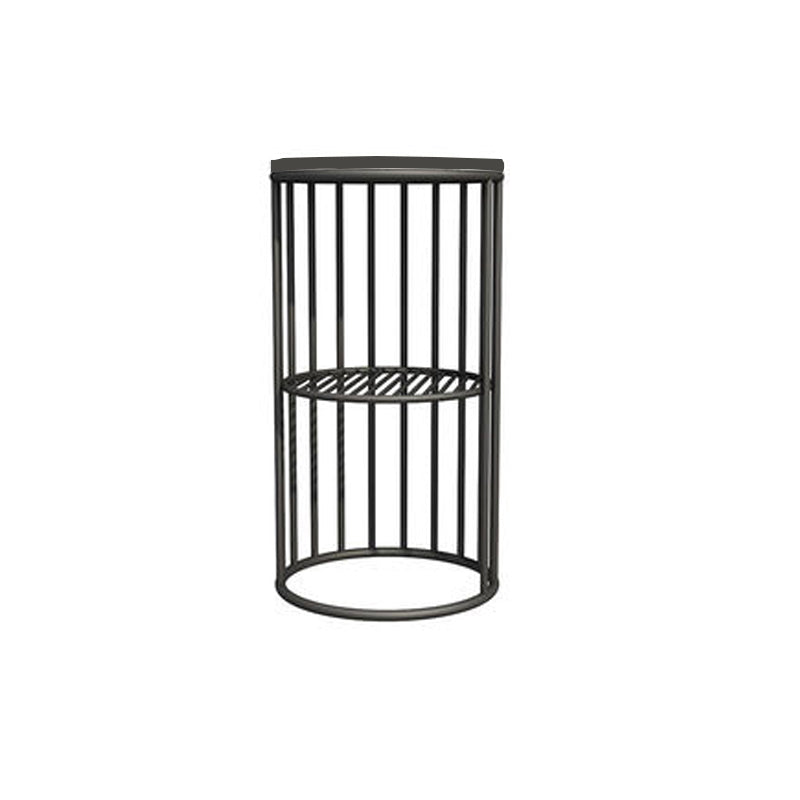 21.65" Tall Metal Glam Nightstand Open Storage Bedside Cabinet with Shelves