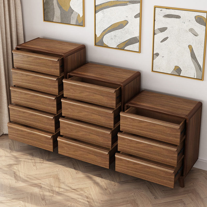 Contemporary Storage Chest Solid Wood Dresser with 3/4/5 Drawers