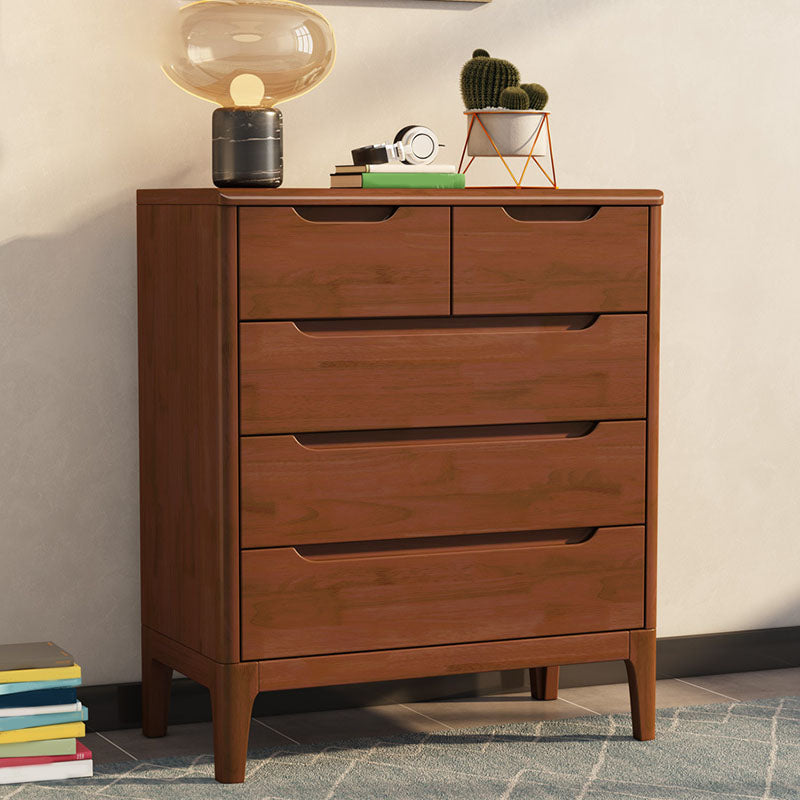 Contemporary Storage Chest Dresser Solid Wood Dresser with 5/6/7 Drawers