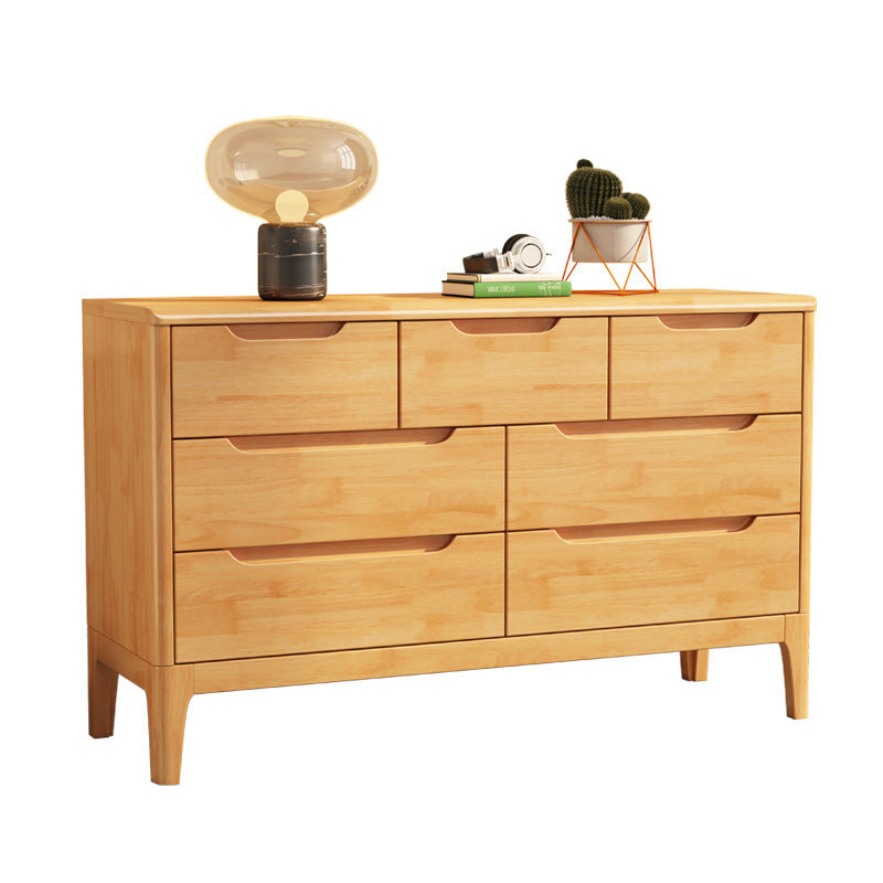 Contemporary Storage Chest Dresser Solid Wood Dresser with 5/6/7 Drawers