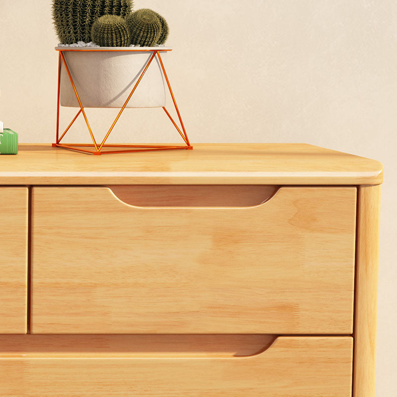 Contemporary Storage Chest Dresser Solid Wood Dresser with 5/6/7 Drawers