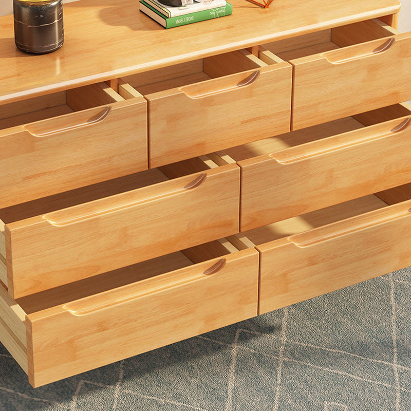 Contemporary Storage Chest Dresser Solid Wood Dresser with 5/6/7 Drawers