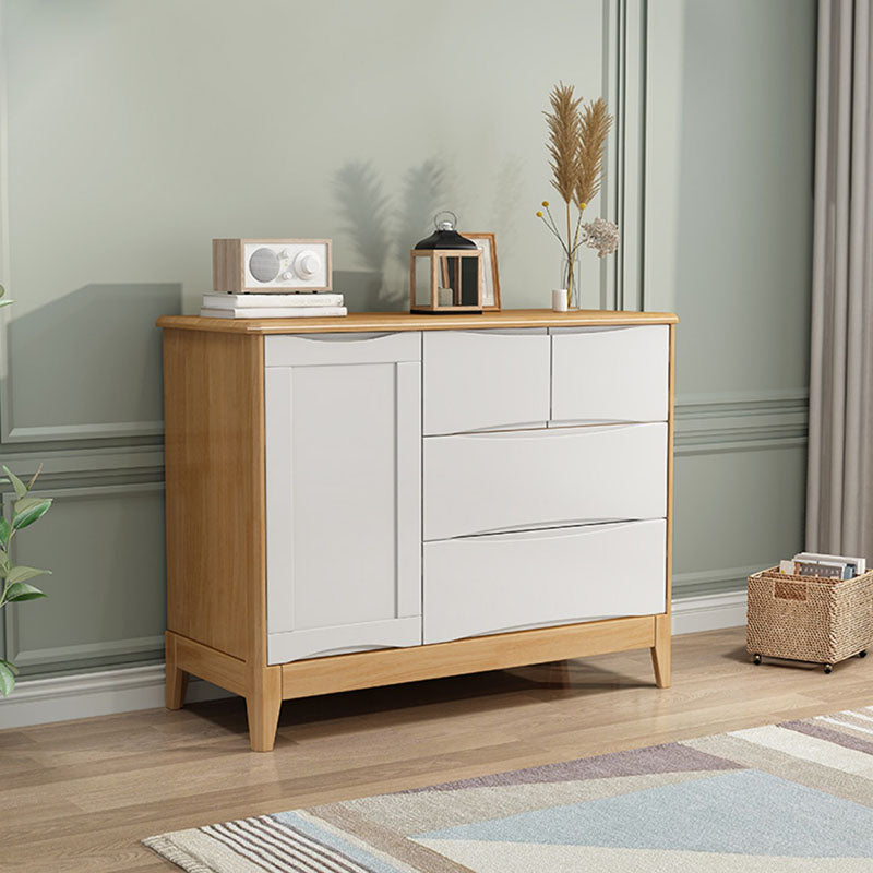 Contemporary Solid Wood Dressers 4 Drawers Storage Chest Dresser