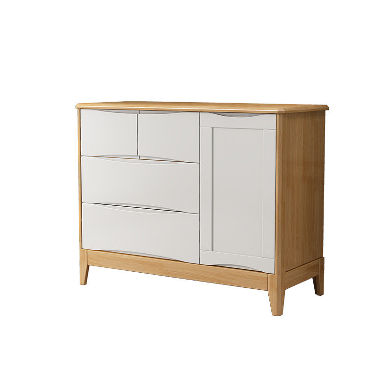 Contemporary Solid Wood Dressers 4 Drawers Storage Chest Dresser
