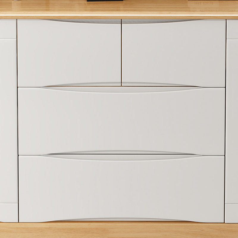 Contemporary Solid Wood Dressers 4 Drawers Storage Chest Dresser