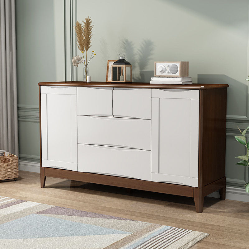Contemporary Solid Wood Dressers 4 Drawers Storage Chest Dresser