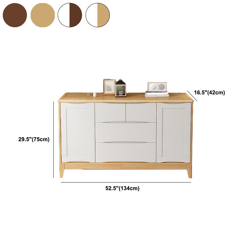 Contemporary Solid Wood Dressers 4 Drawers Storage Chest Dresser