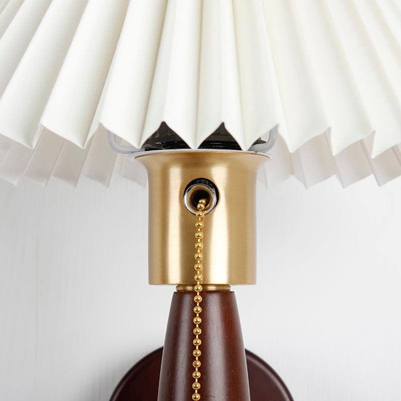 1 Light Flared Wall Mounted Light Fixture Modern Style Wood Wall Lighting Ideas Lights