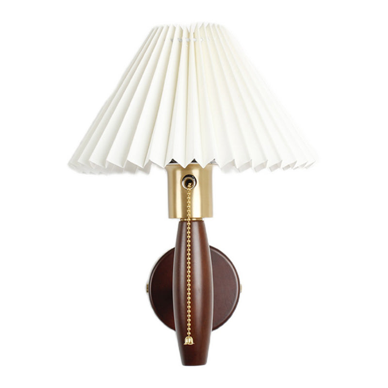 1 Light Flared Wall Mounted Light Fixture Modern Style Wood Wall Lighting Ideas Lights